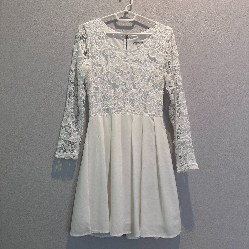 Charlotte Russe White Lace Dress (M)
